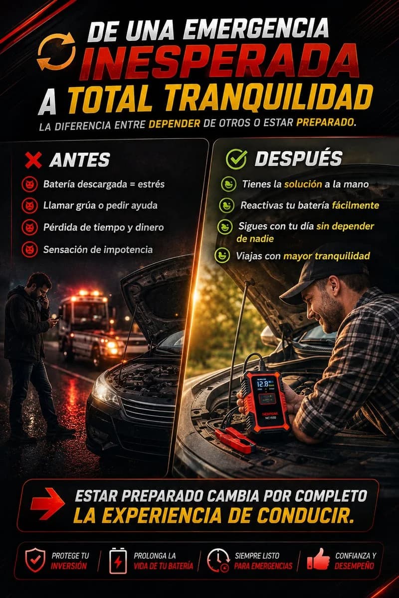 ARRANCADOR PORTÁTIL - NUNCA MÁS TE QUEDES VARADO: ARRANCA TU AUTO EN SEGUNDOS